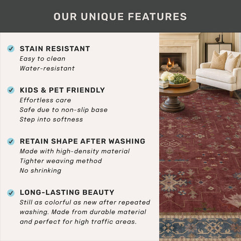 Hazo Haus geometric lines rug offers bold focal point for modern interiors.