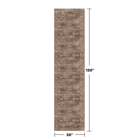 Hazo Haus hallway runner highlights boho vintage pattern with non-slip backing for safety.