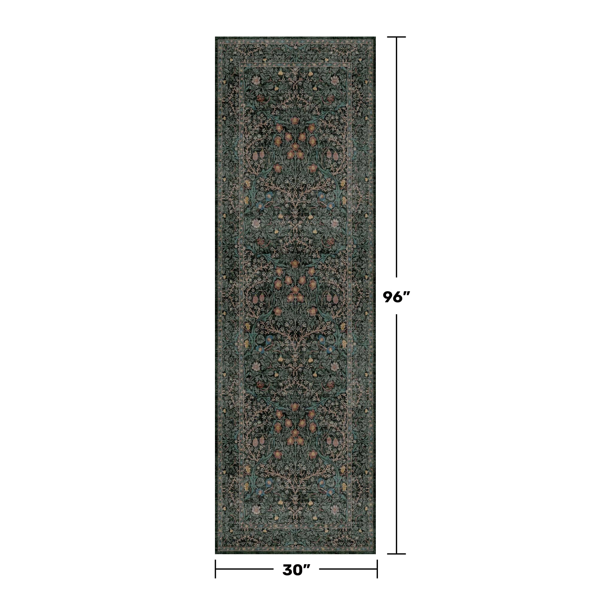 Hazo Haus hallway runner with non-slip backing for safe hallway use.