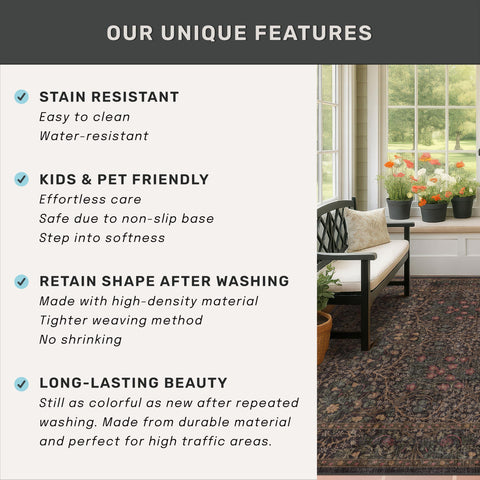 Hazo Haus kitchen and entryway rug ideal for mudrooms and laundry areas
