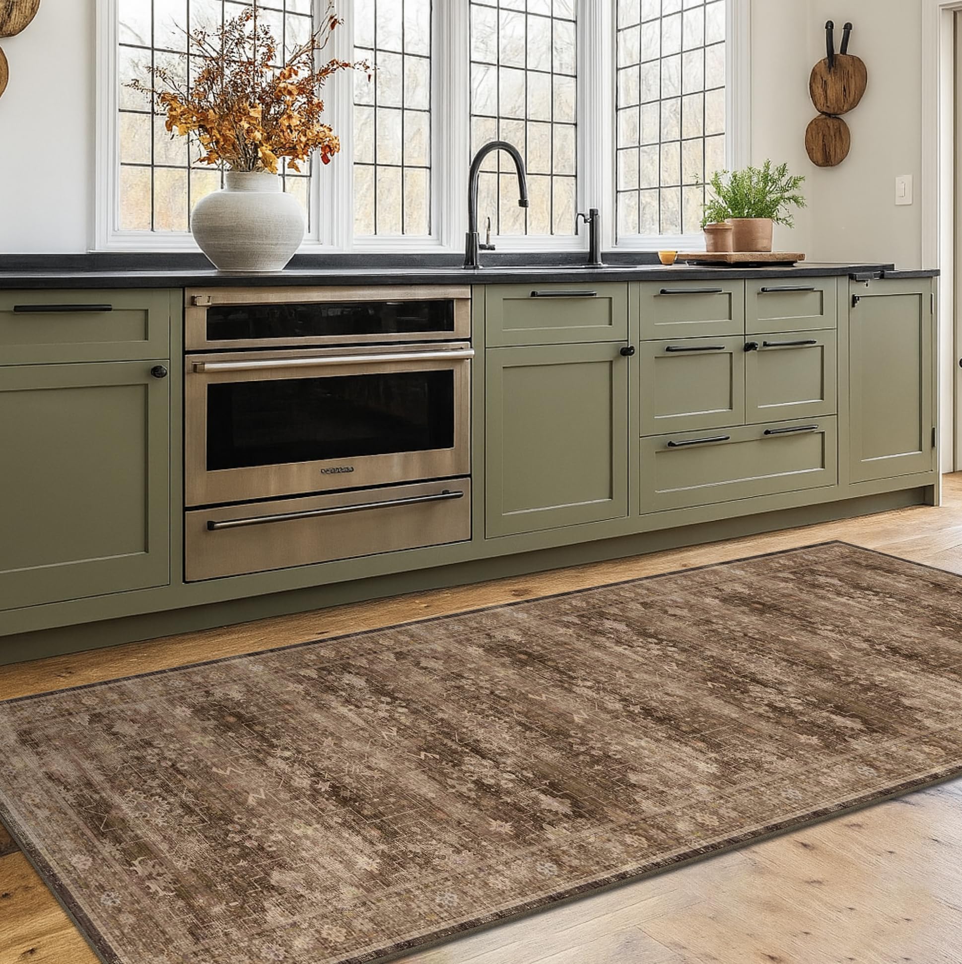 Hazo Haus kitchen runner 2-6x10 fits high-traffic areas with style.