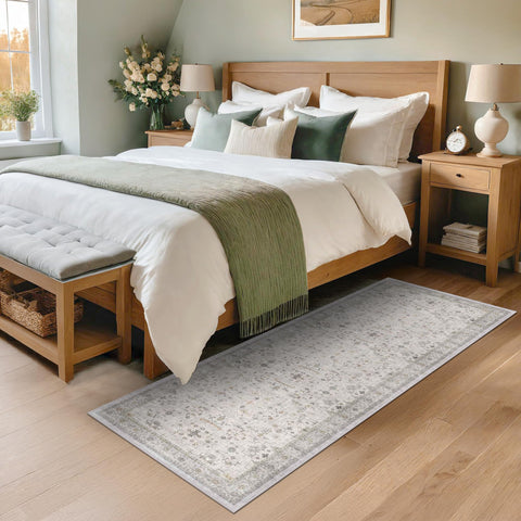 Hazo Haus kitchen-ready runner cleans easily with vacuuming and cold-water washing.