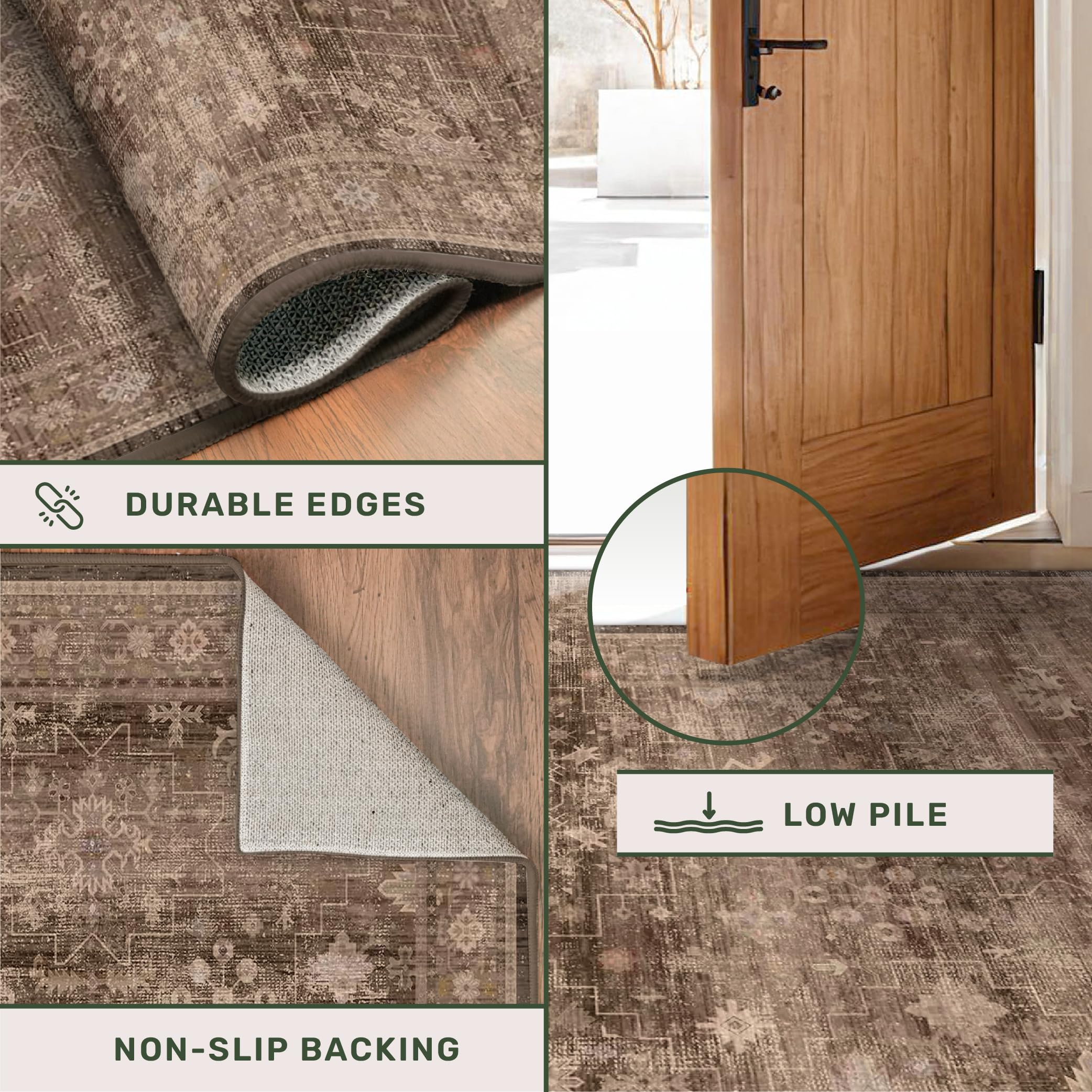 Hazo Haus low-pile stain-resistant rug cleans easily after spills