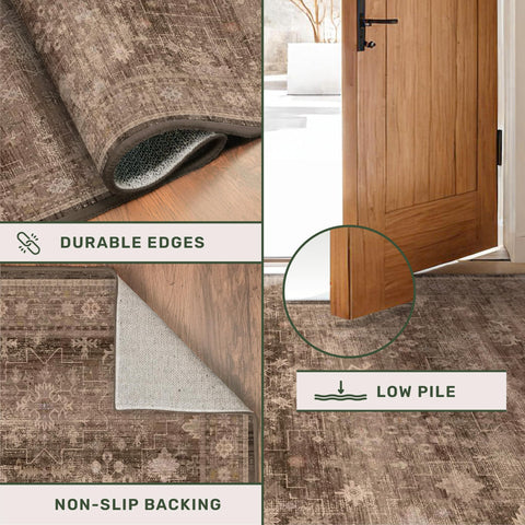 Hazo Haus low-pile stain-resistant rug cleans easily after spills