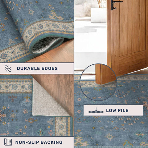 Hazo Haus low-pile texture allows easy vacuuming and quick cleanups