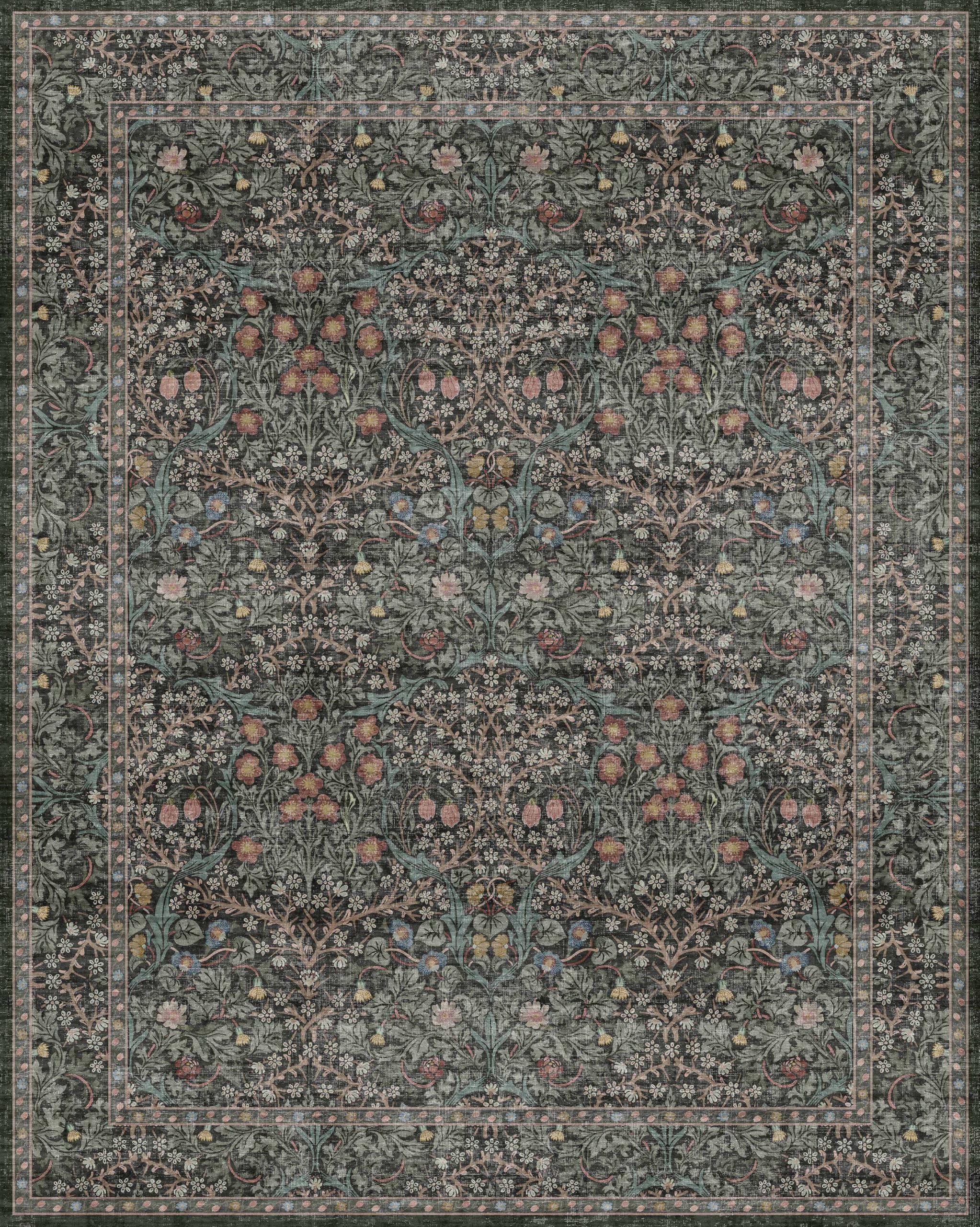Hazo Haus machine-washable 8x10 rug offers easy cleaning after meals or playful spills.