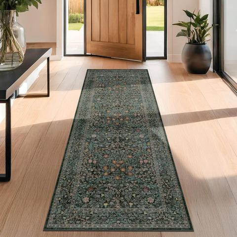 Hazo Haus machine-washable area rug simplifies quick cleaning.