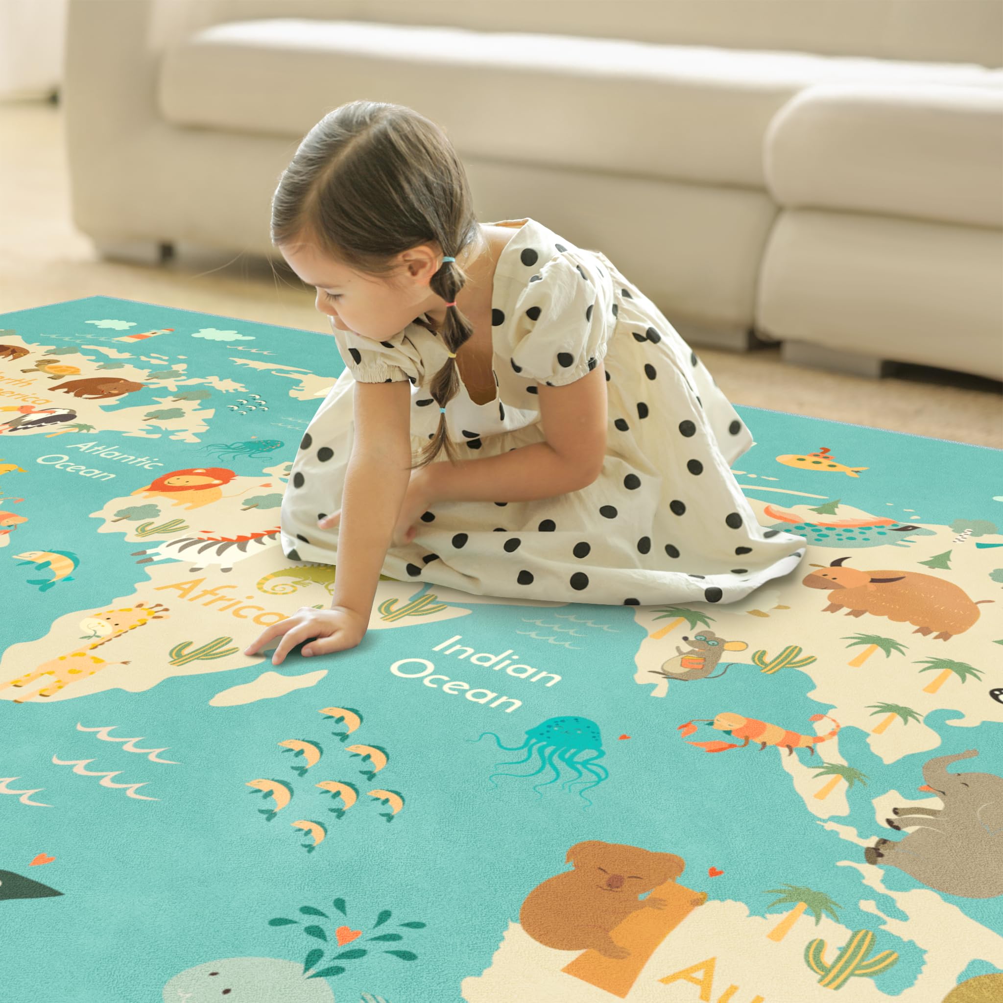 Hazo Haus machine washable rug designed for easy cleaning