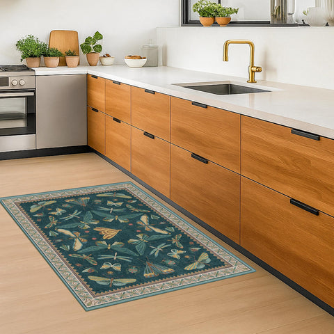 Hazo Haus machine-washable rug makes quick refreshes easy after spills.