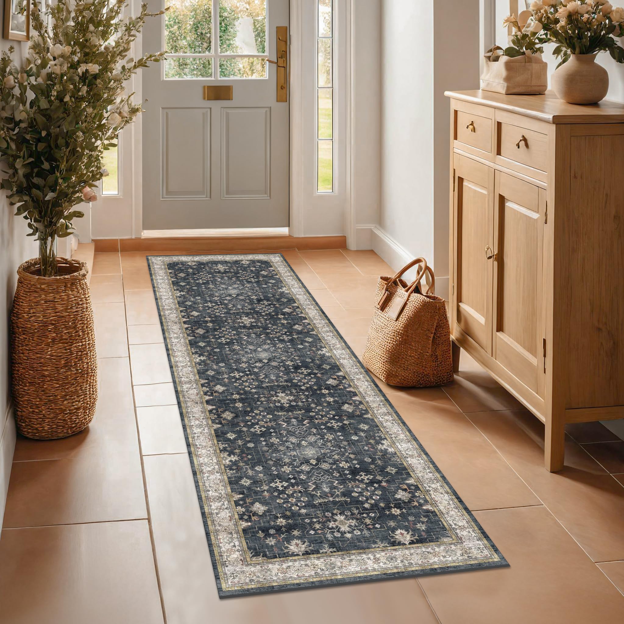 Hazo Haus machine-washable rug simplifies cleaning routines