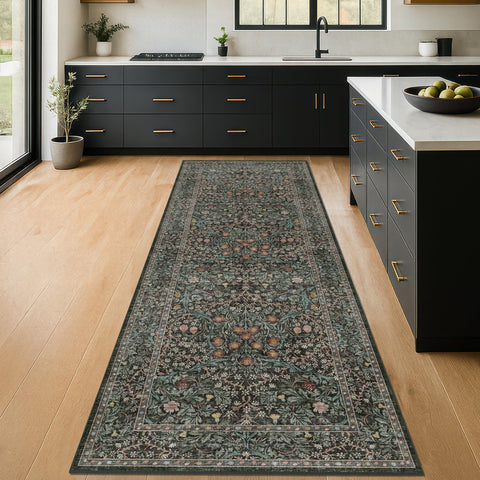 Hazo Haus machine washable rug for quick cleanups and easy maintenance.