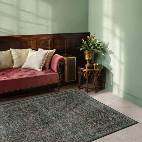 Hazo Haus machine-washable rug for easy cleaning.