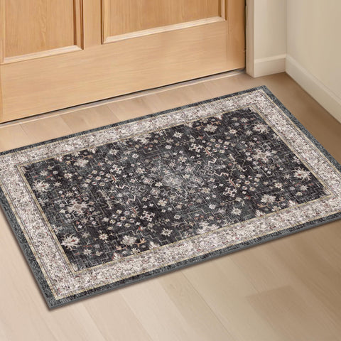 Hazo Haus modern farmhouse decor entry rug elevates entryways with vintage tones.