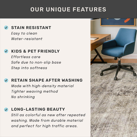 Hazo Haus color-option friendly rug to match various color schemes.