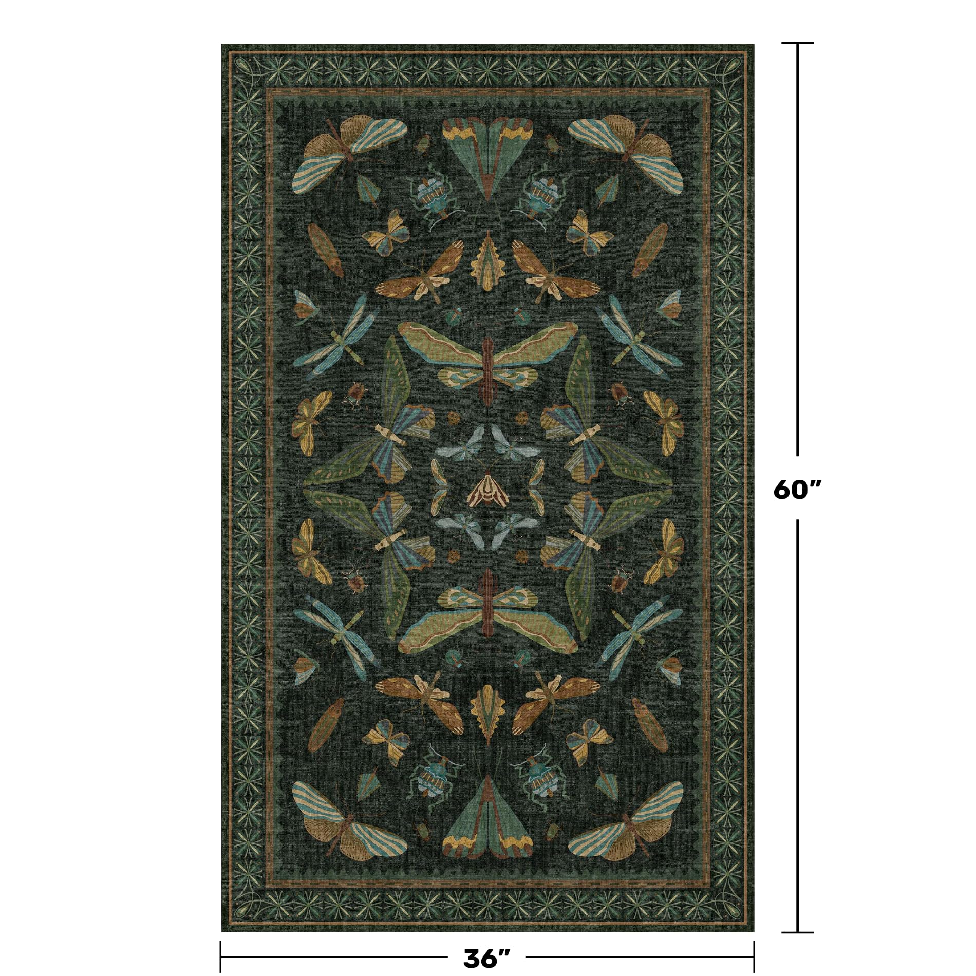 Hazo Haus non-slip backing keeps this rug secure in high-traffic kitchens and mudrooms