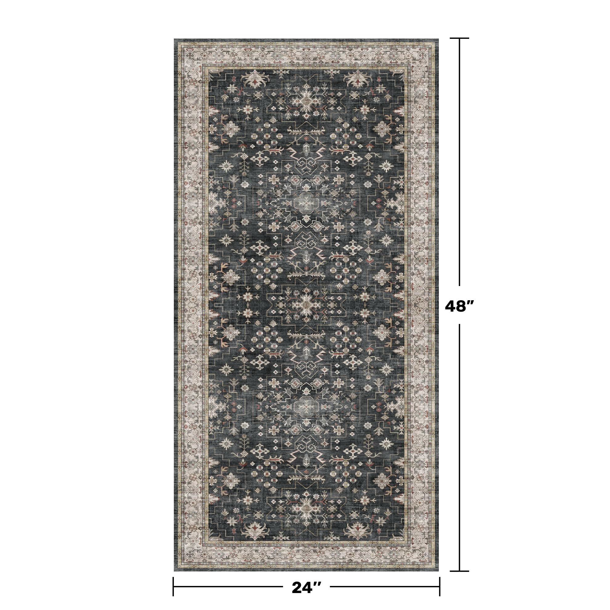 Hazo Haus non-slip backing keeps this entry rug securely in place.