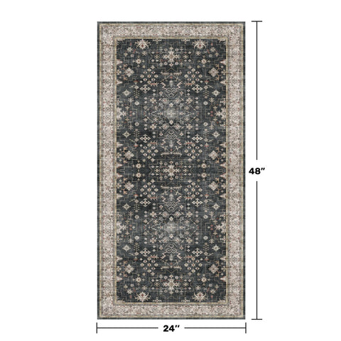 Hazo Haus non-slip backing keeps this entry rug securely in place.