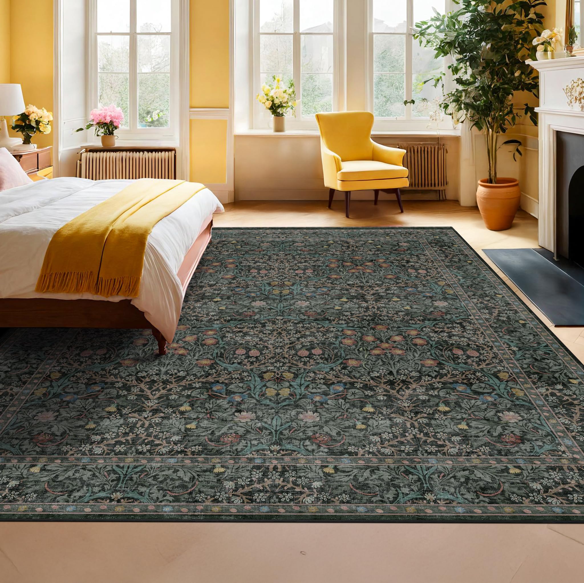Hazo Haus non-slip rug backing helps prevent slips on hardwood floors.