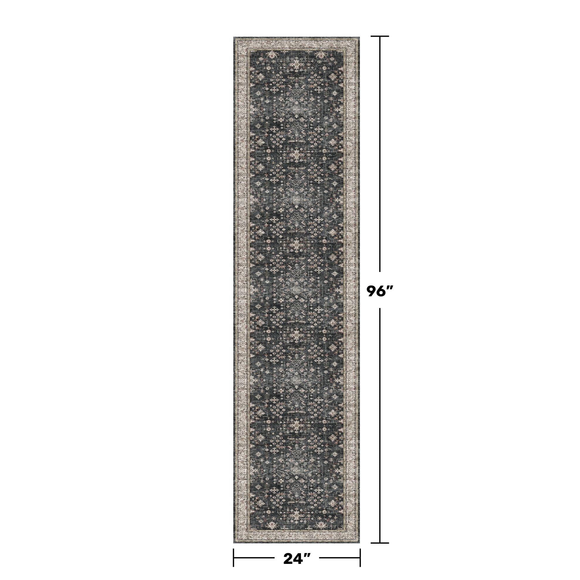 Hazo Haus runner non-slip backing keeps the rug securely in place.