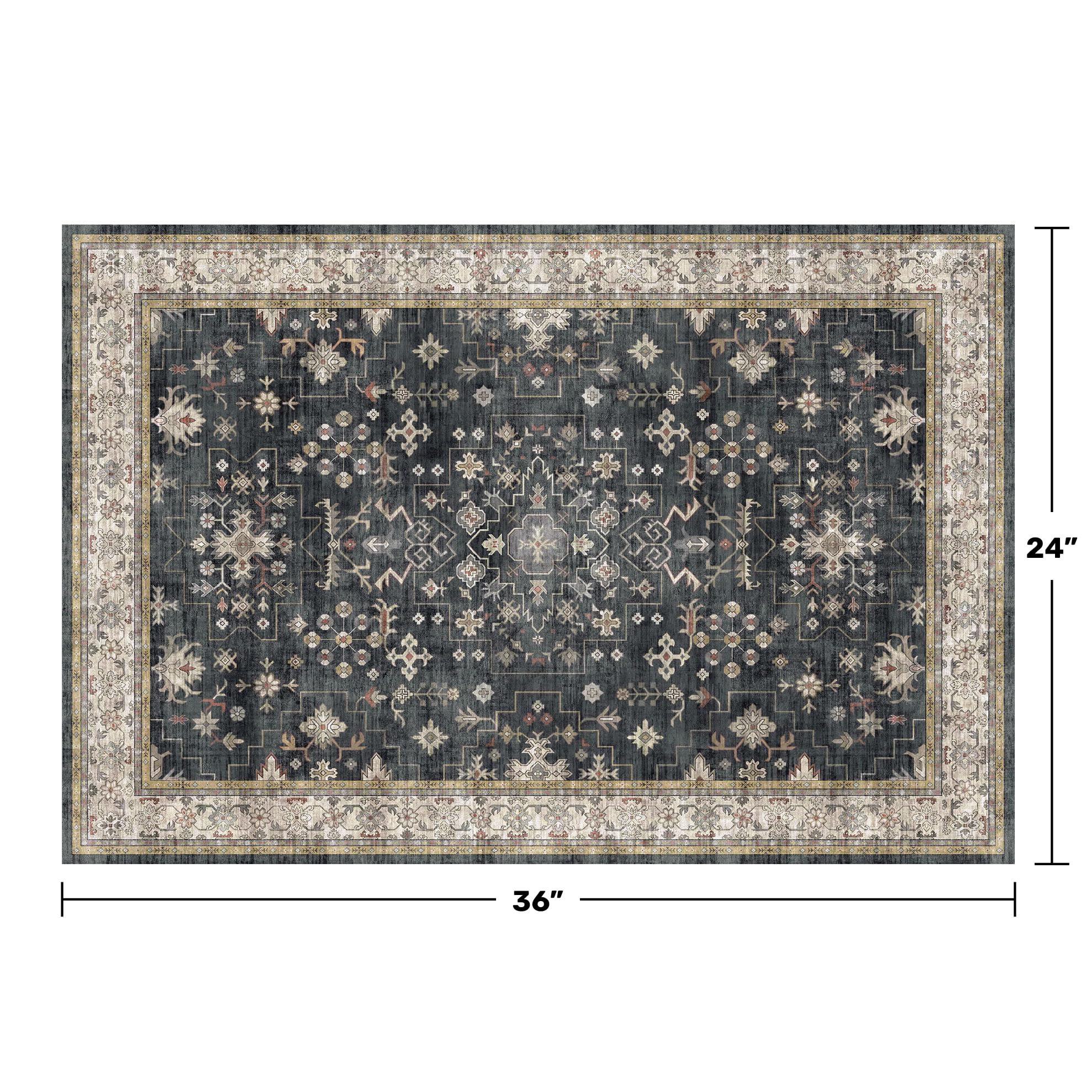 Hazo Haus non-slip rubber backing keeps front-door entry mat in place.