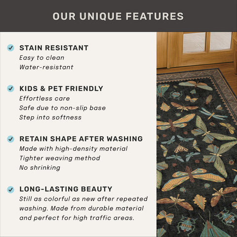 Hazo Haus pet-friendly entry rug withstands messes with daily use.