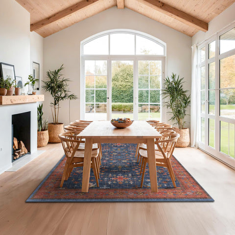 Hazo Haus stain-resistant low-pile rug for everyday living.