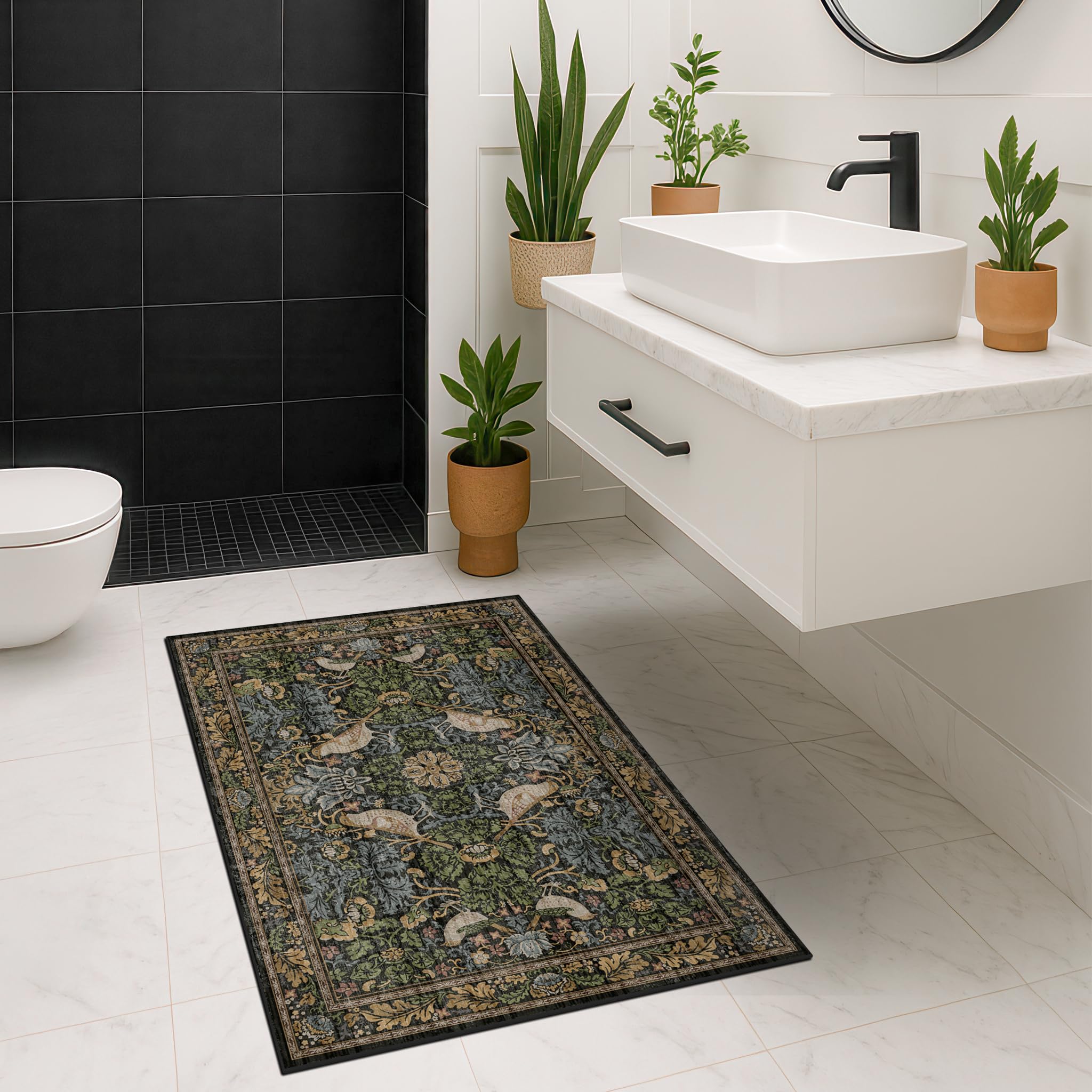Hazo Haus rug adds Victorian-inspired charm and farmhouse warmth to spaces.