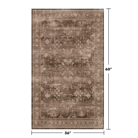 Hazo Haus washable 3x5 entryway rug ready for quick cleanups