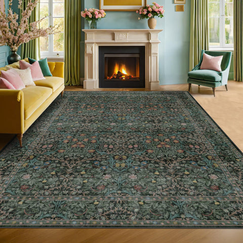 Hazo Haus vintage floral rug creates timeless ambience in any room