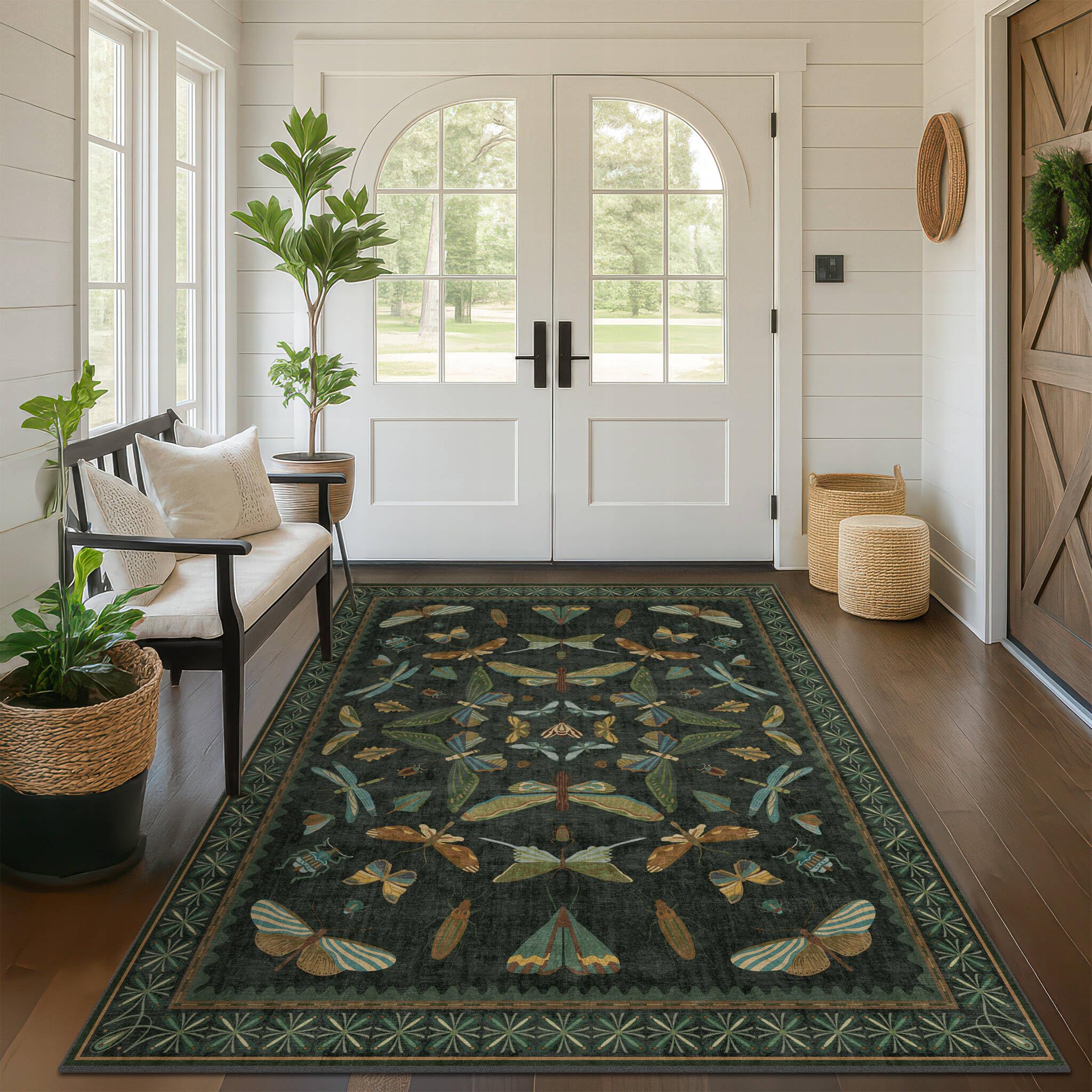 Hazo Haus insects motif featuring moths and dragonflies as a playful focal point.