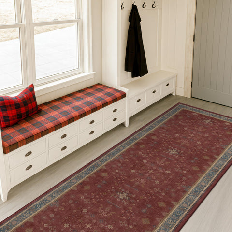 Hazo Haus geometric medallion rug with bold detail and vintage flair