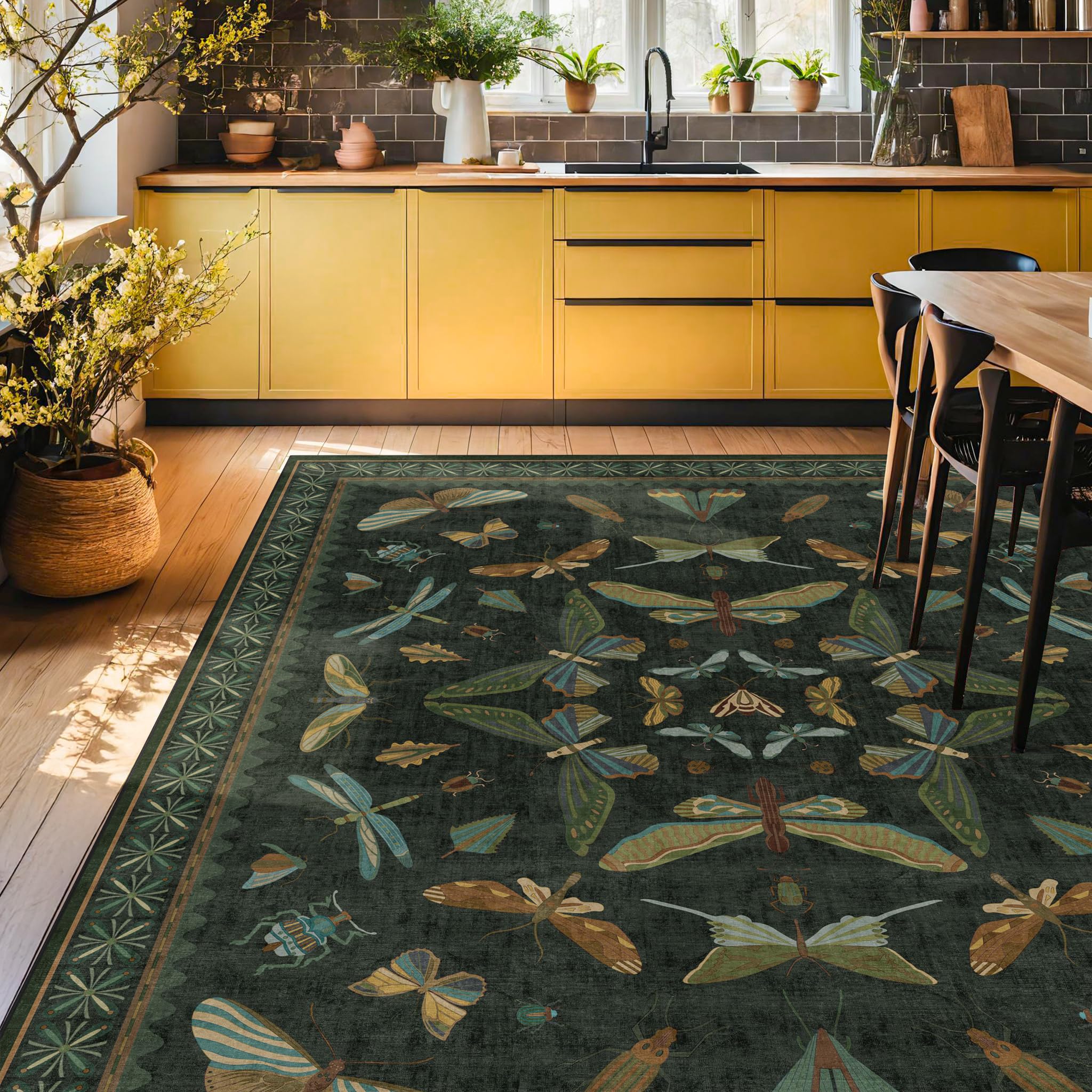 Hazo Haus non-slip backing detail reduces movement on smooth floors