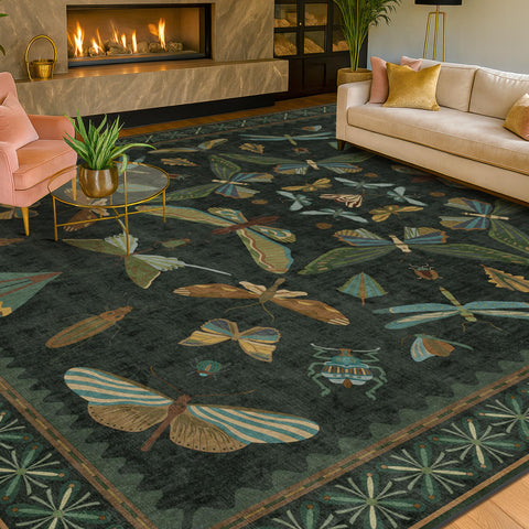 Hazo Haus pets and kids friendly rug that resists messes while staying gentle