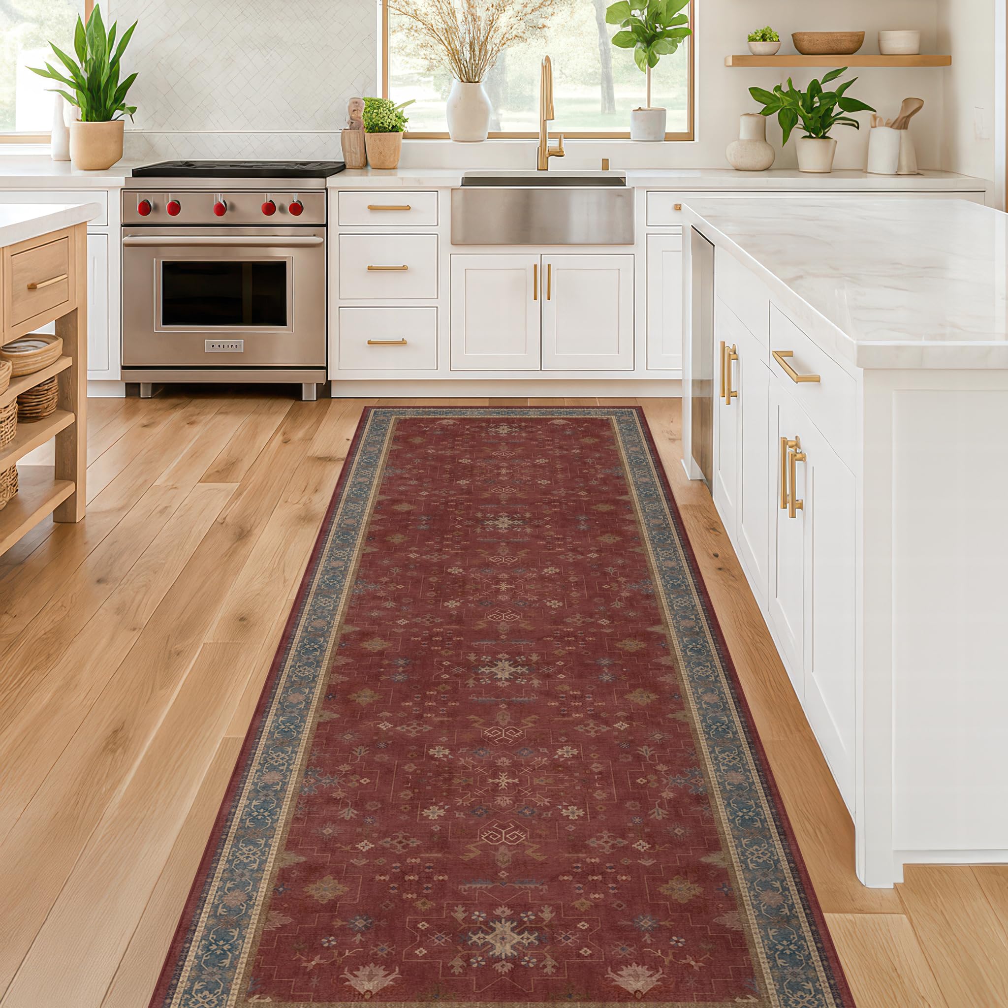 Hazo Haus vintage distressed rug complements living rooms and entryways