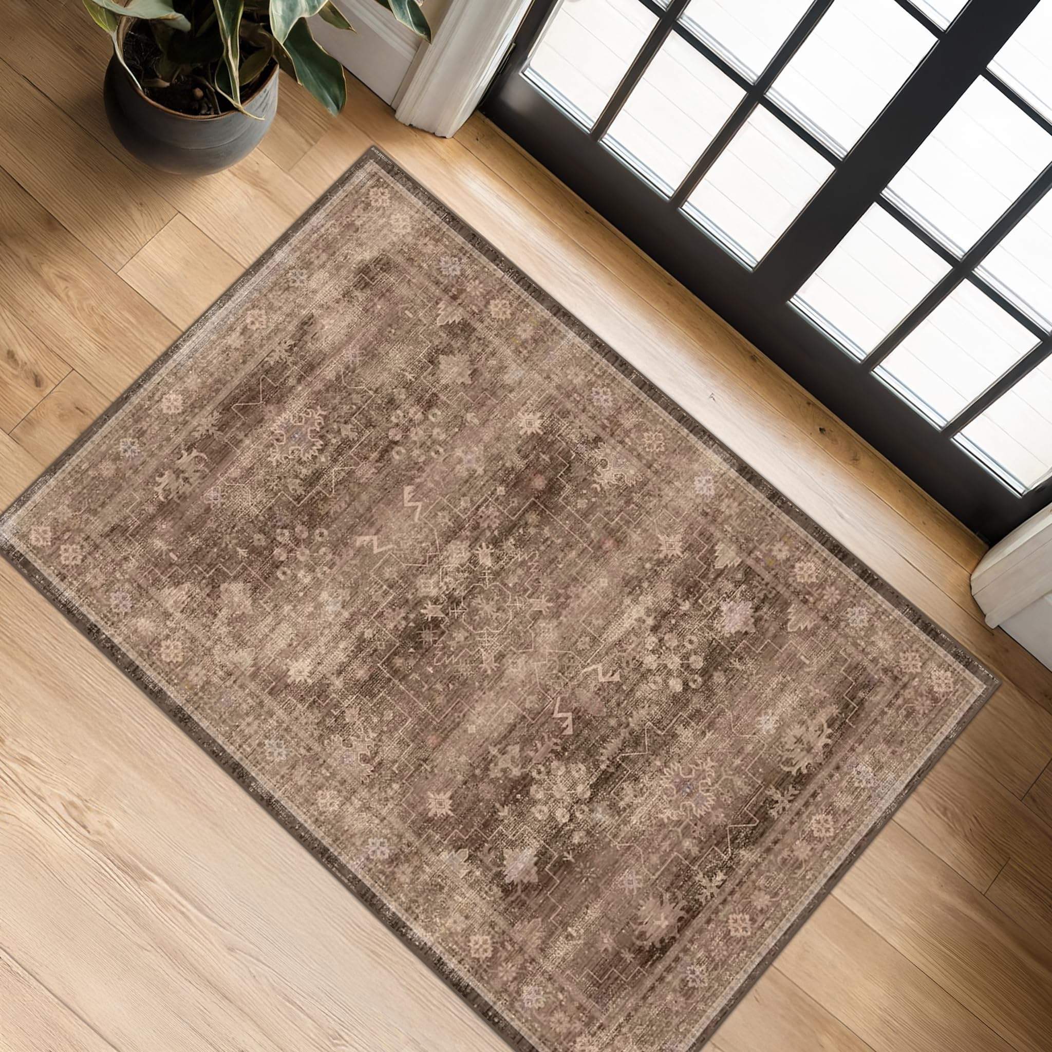 Hazo Haus 2x3 rug with washable fabric ideal for kitchens and bathrooms