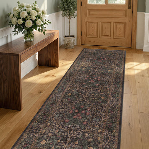 Hazo Haus stain-resistant rug simplifies cleanup in busy areas.
