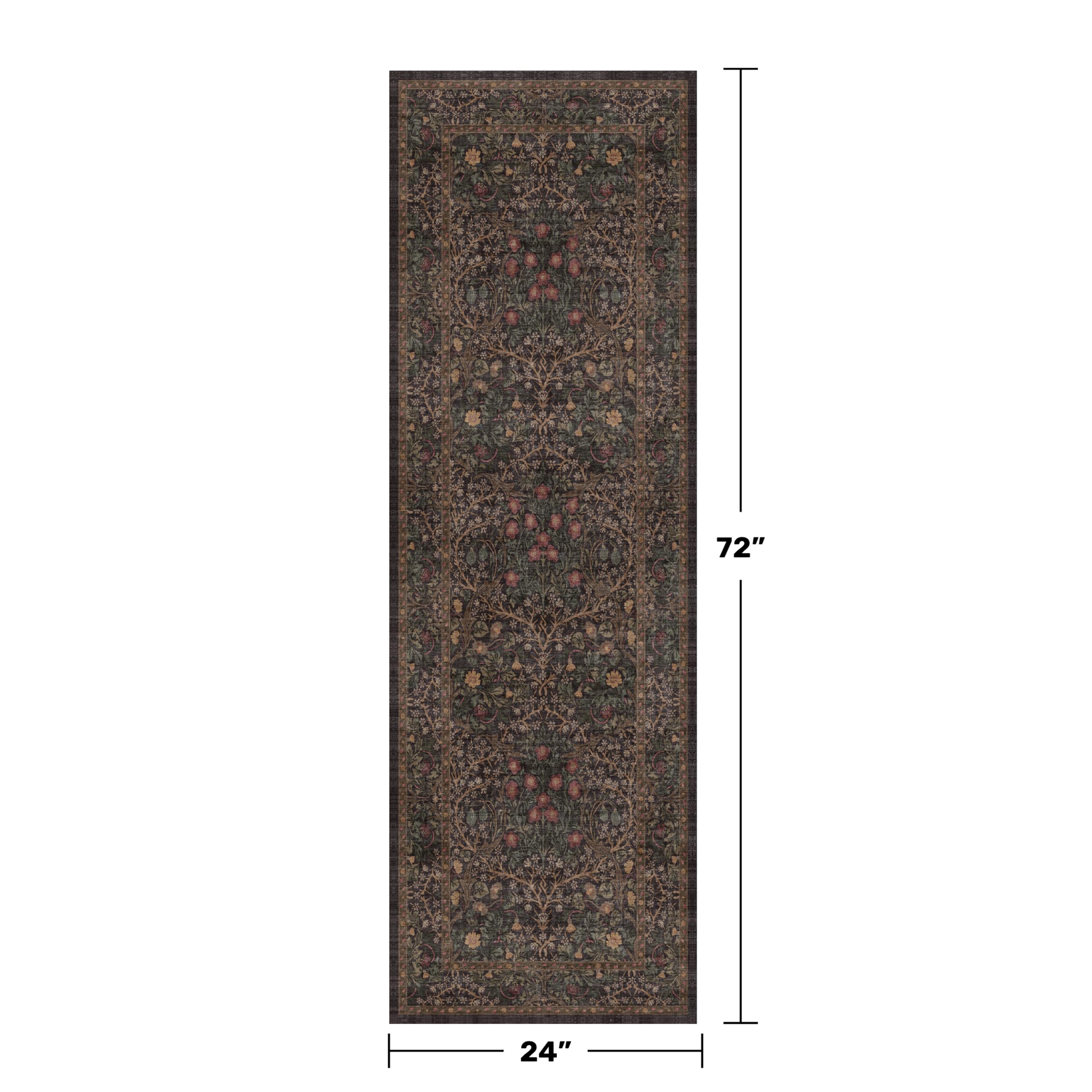 Hazo Haus vintage-inspired runner with non-slip backing keeps kitchens safe.