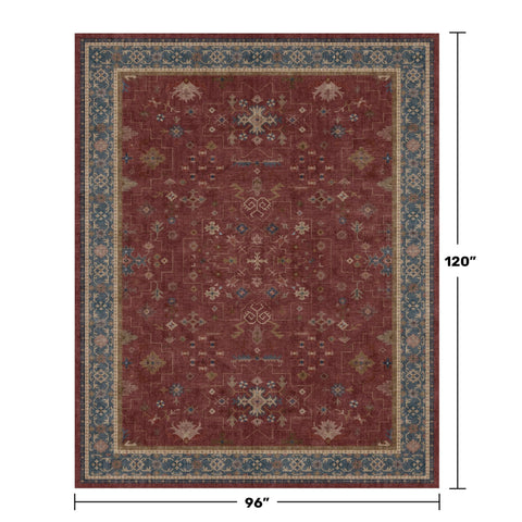Hazo Haus Oriental 8x10 boho floral rug offers soft underfoot comfort