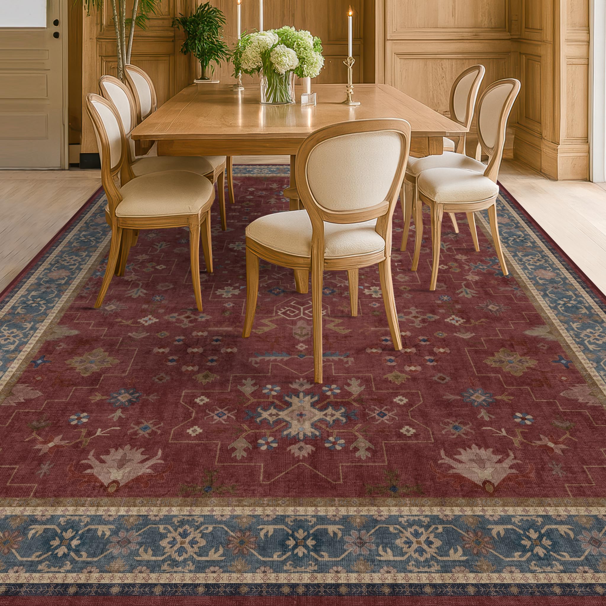 Hazo Haus Oriental 8x10 rug adds luxurious underfoot feel for living rooms