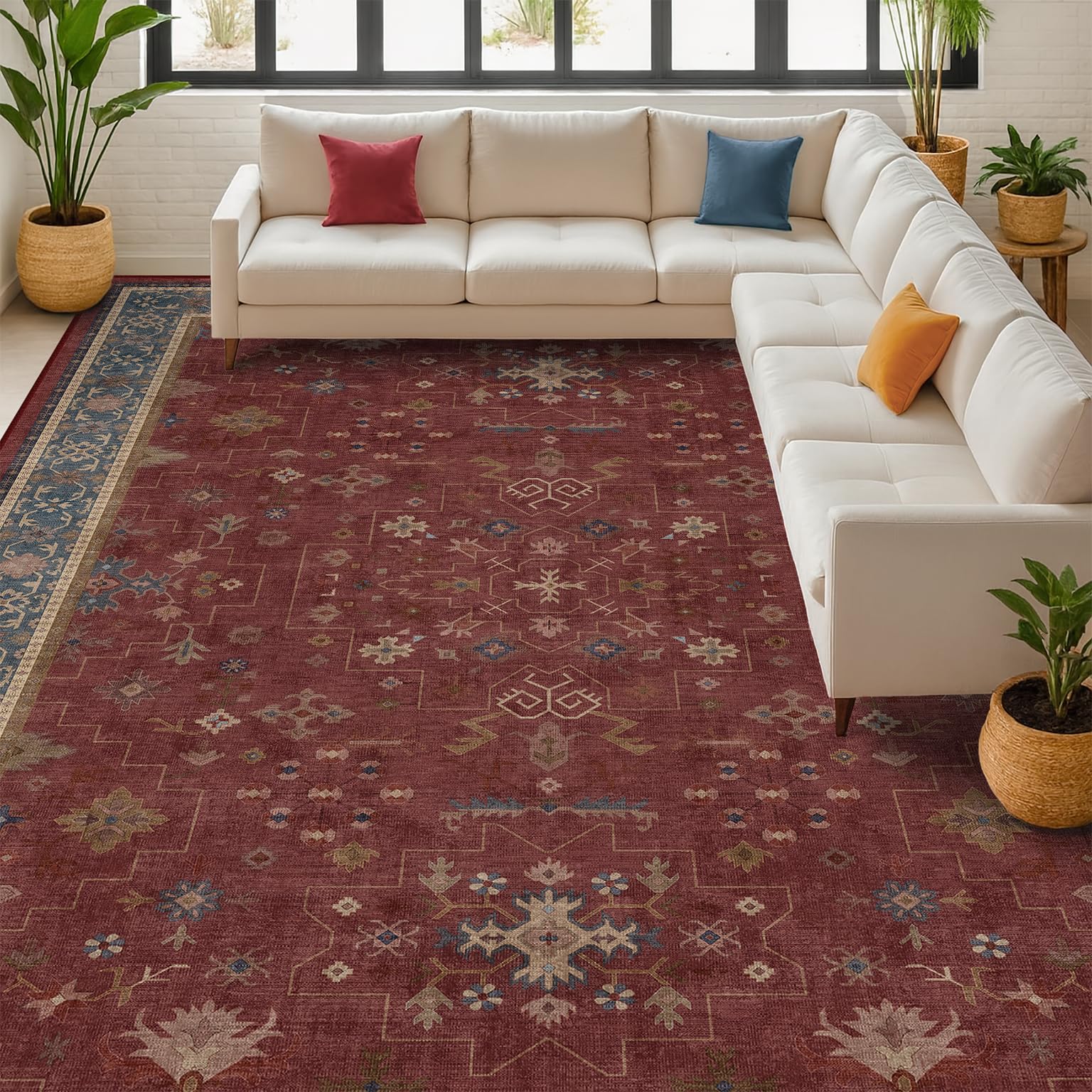 Hazo Haus Oriental 8x10 rug is easy to refresh with vacuuming and cold-water washes