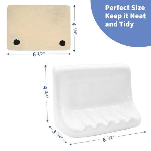 Closeup of Hazzga soap dish highlighting glaze and durable ceramic surface resisting water.