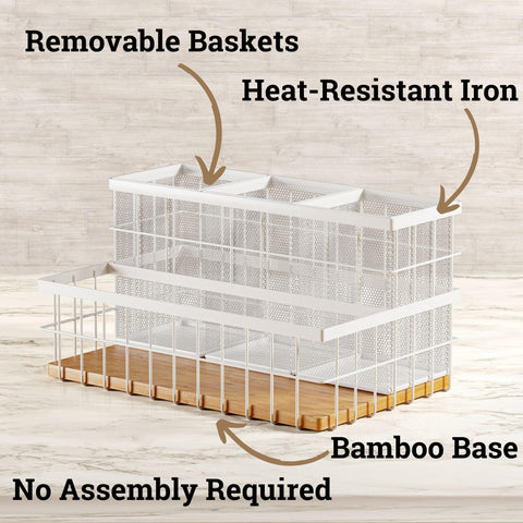 HB Design Co breathable mesh baskets cool hot tools quickly.
