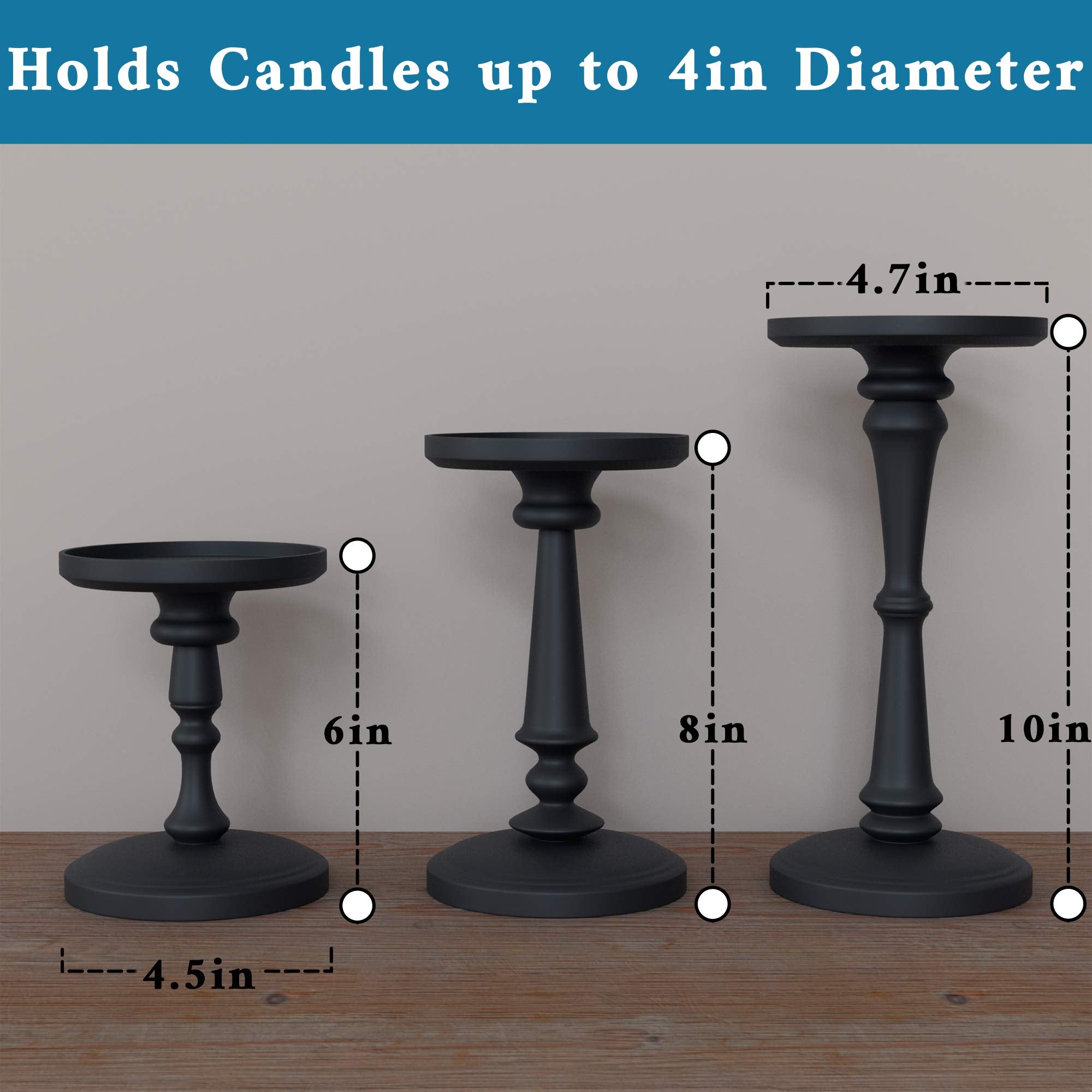 HB Design Co candle holders compatible with LED flameless candles.