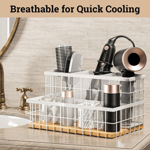 HB Design Co metal and bamboo base blends durability with natural style.