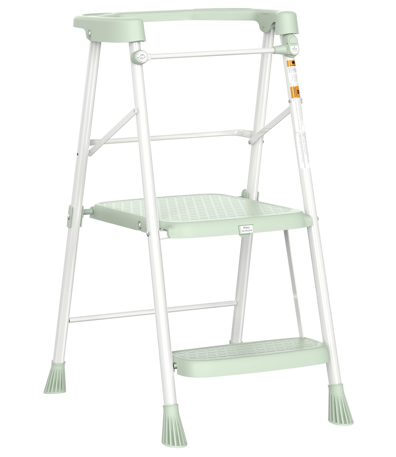 HBTower Kids Step Stool with two steps in green provides stable counter access.
