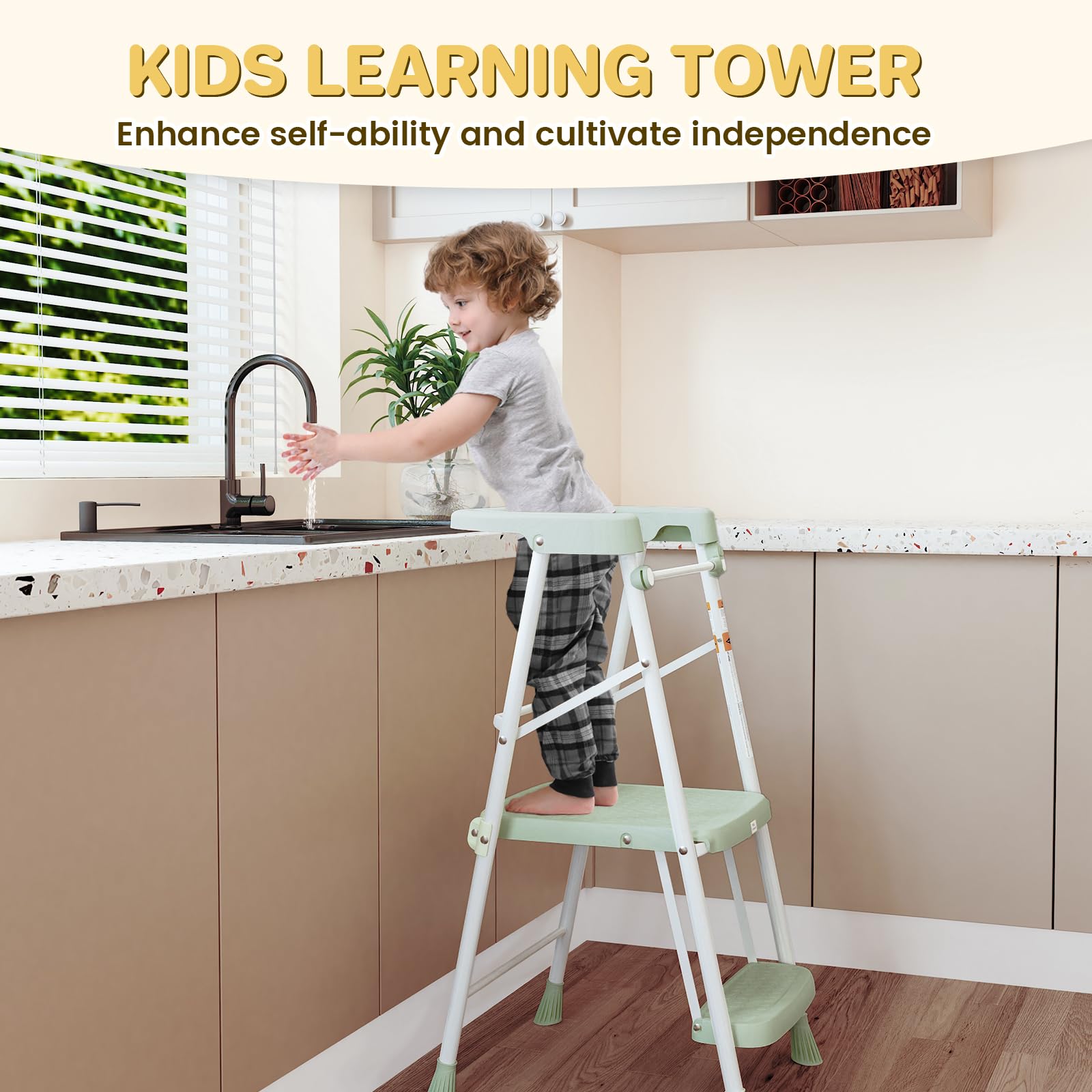 HBTower Lightweight design enables easy movement between rooms.