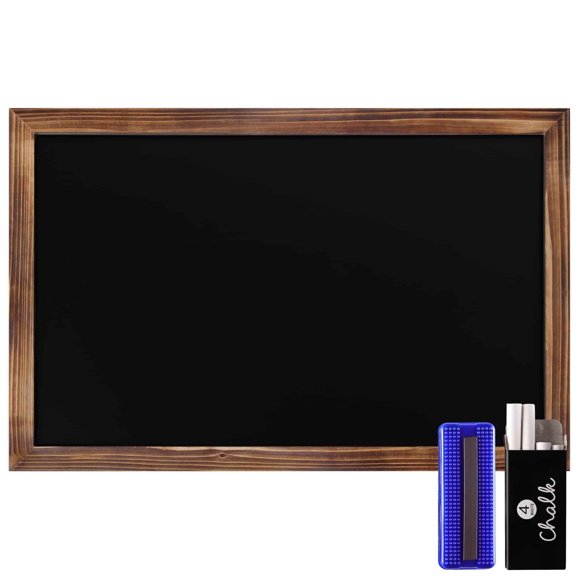 HBCY Creations torched brown wood frame chalkboard for menus and notes