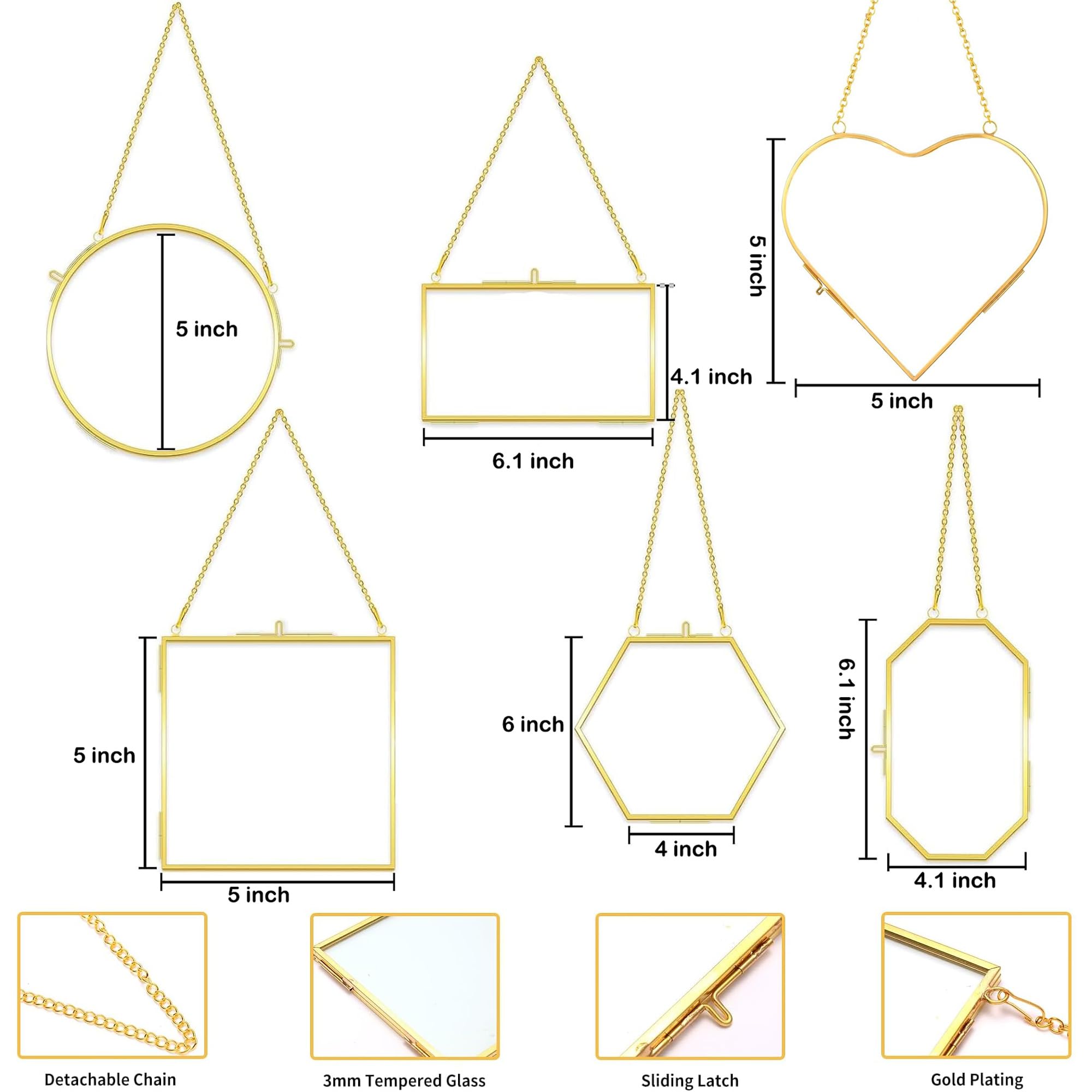 HBLEDOT rectangle pressed flower frame protecting plant specimens with clear glass