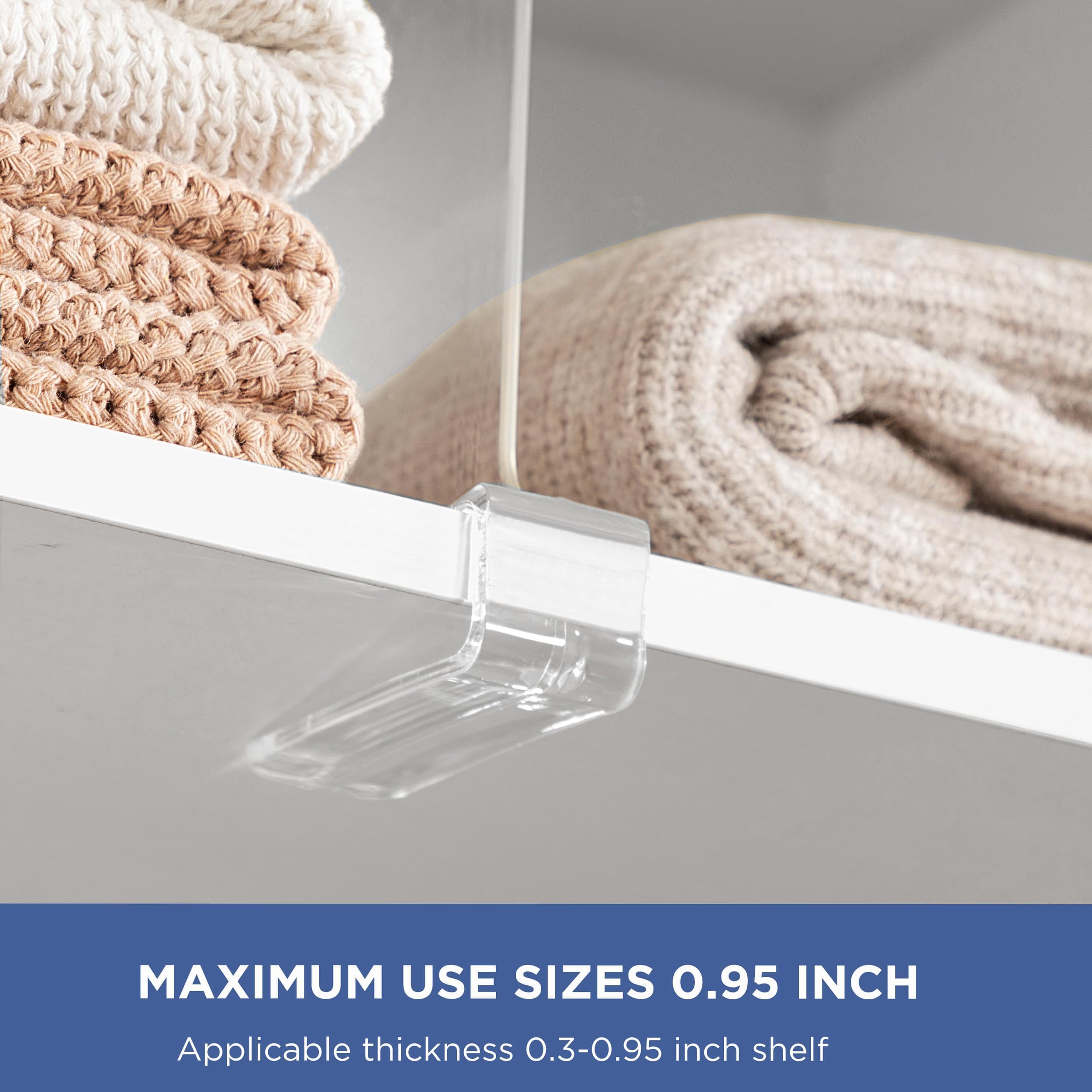 HBlife acrylic shelf divider with smooth edges protects shelves