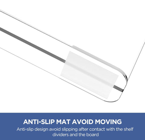 HBlife clear shelf divider defines space as a closet separator.